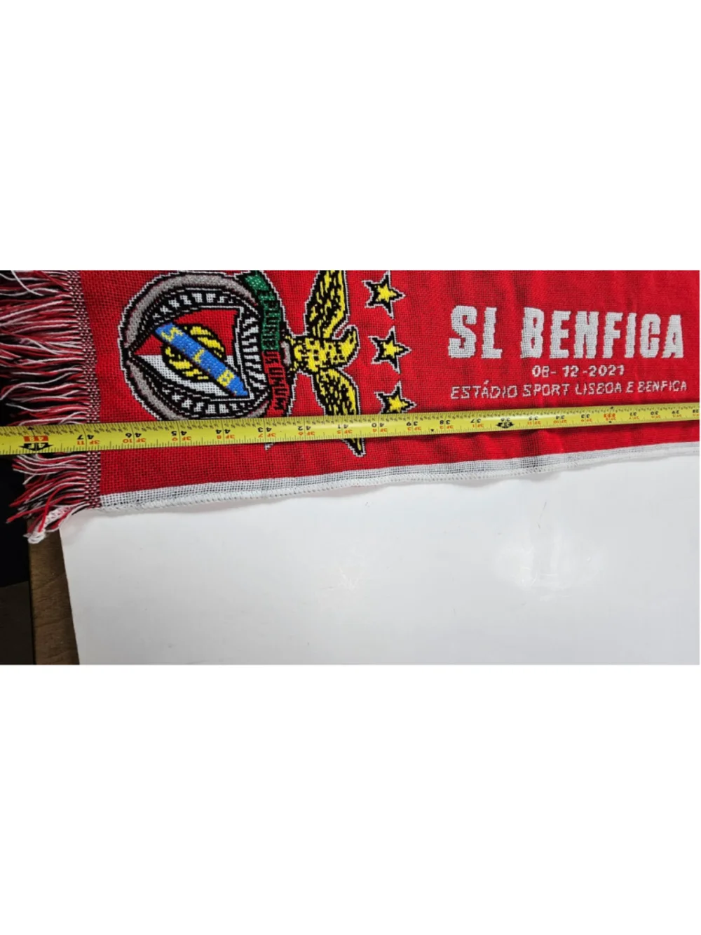 SL Benfica FC Dynamo Kyiv Soccer Scarf 2021 UEFA Champions League Match Portugal